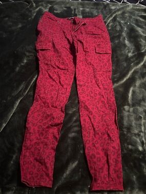 Joe Fresh Red Leopard Print Jeans